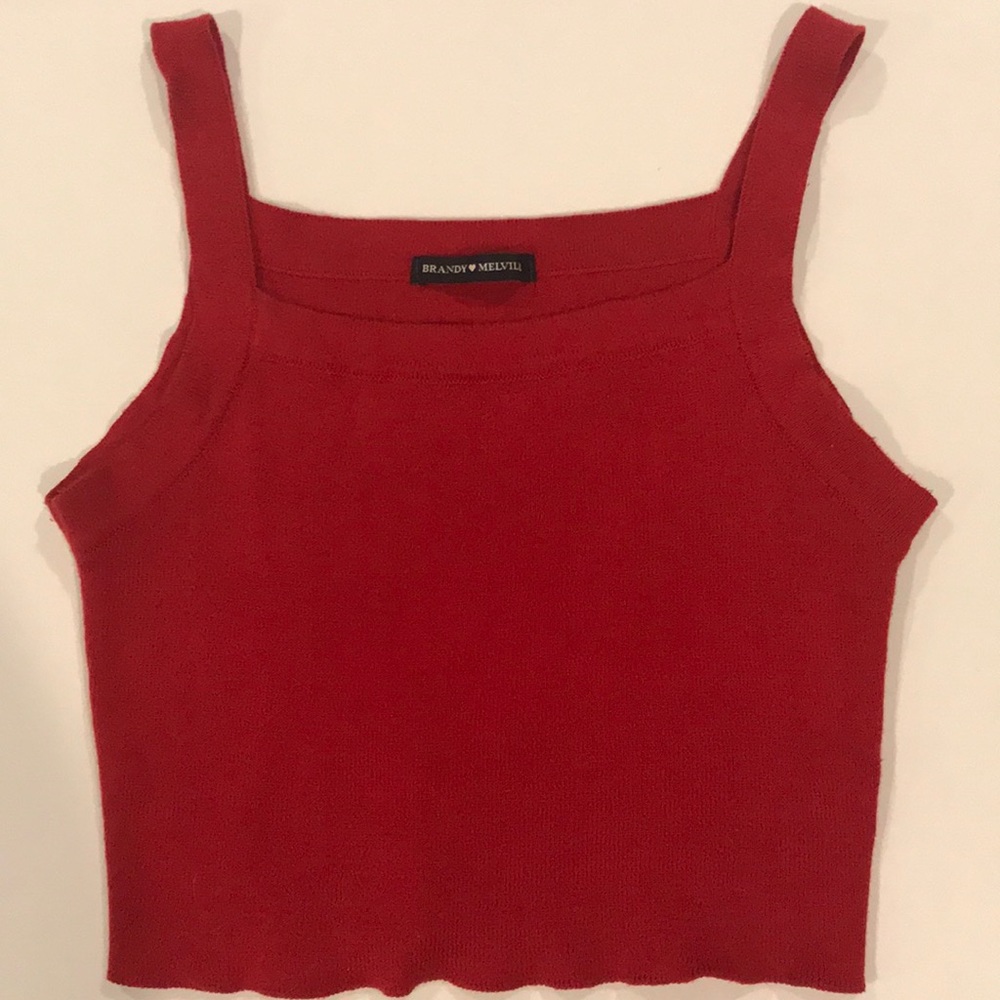 Brandy Melville red knit tank